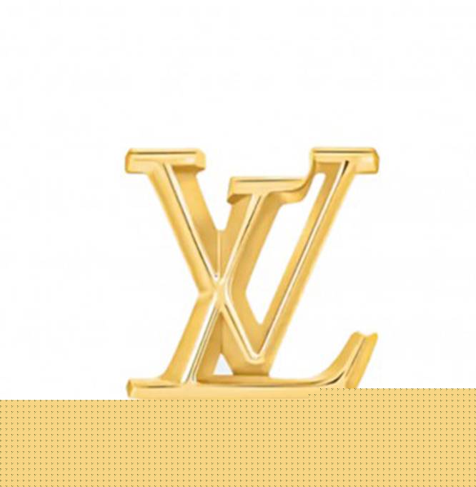 l**is V*t*n nigo virgil abloh pyramidal lv ear stud yellow gold per unit qo6187